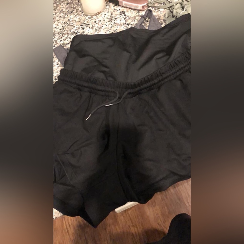 Black maternity shorts
